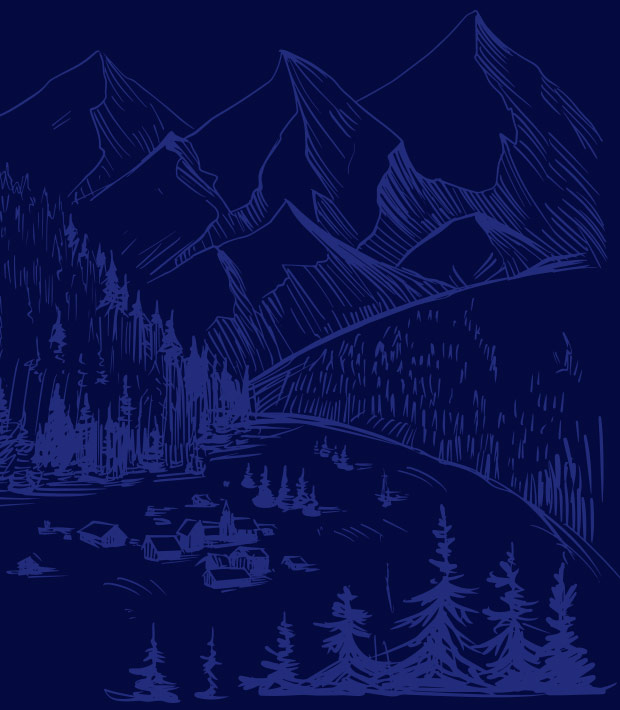 Linke Berge im Footer